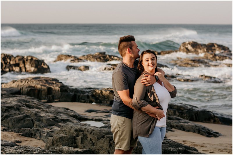 beach engagement photo shoot