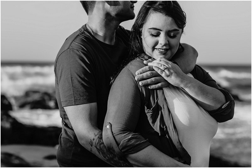 beach engagement photo shoot