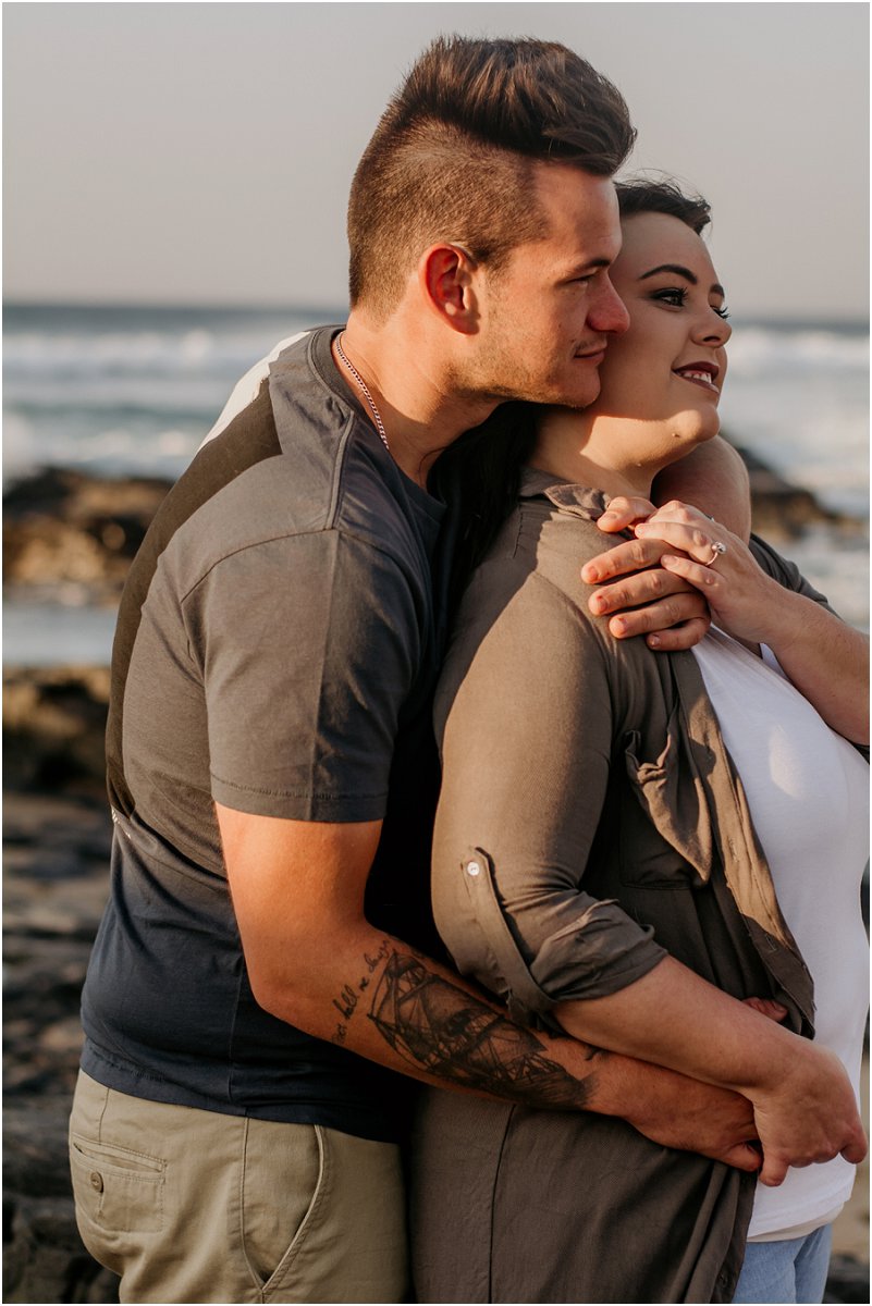 beach engagement photo shoot