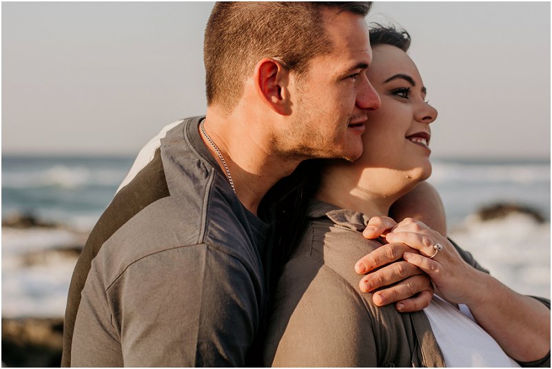 beach engagement photo shoot