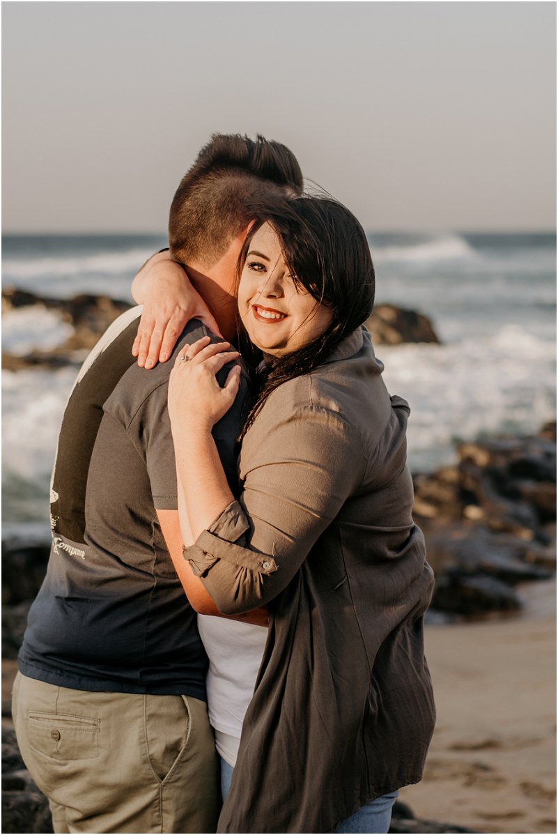 beach engagement photo shoot