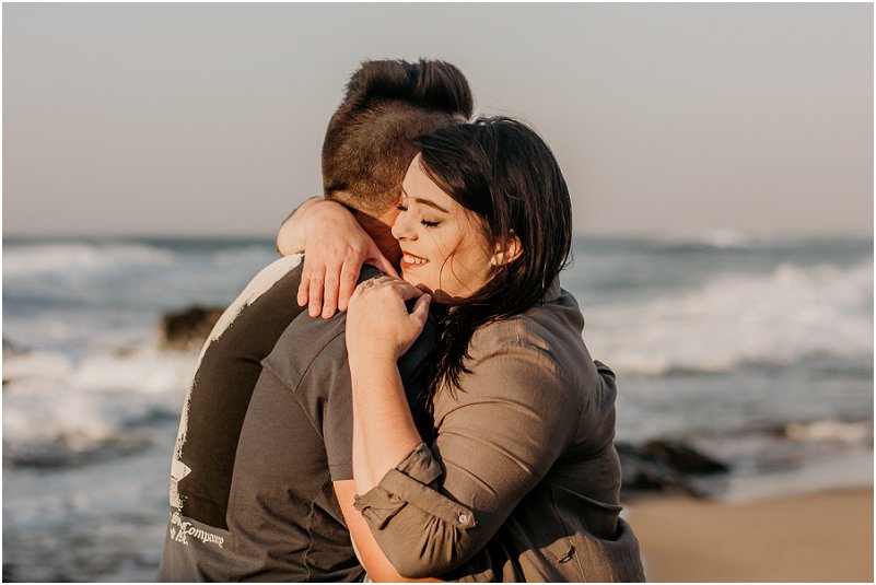 beach engagement photo shoot