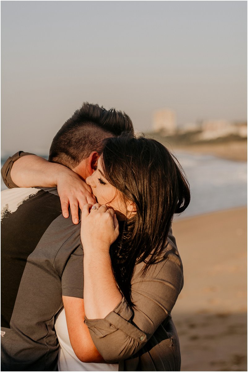 beach engagement photo shoot