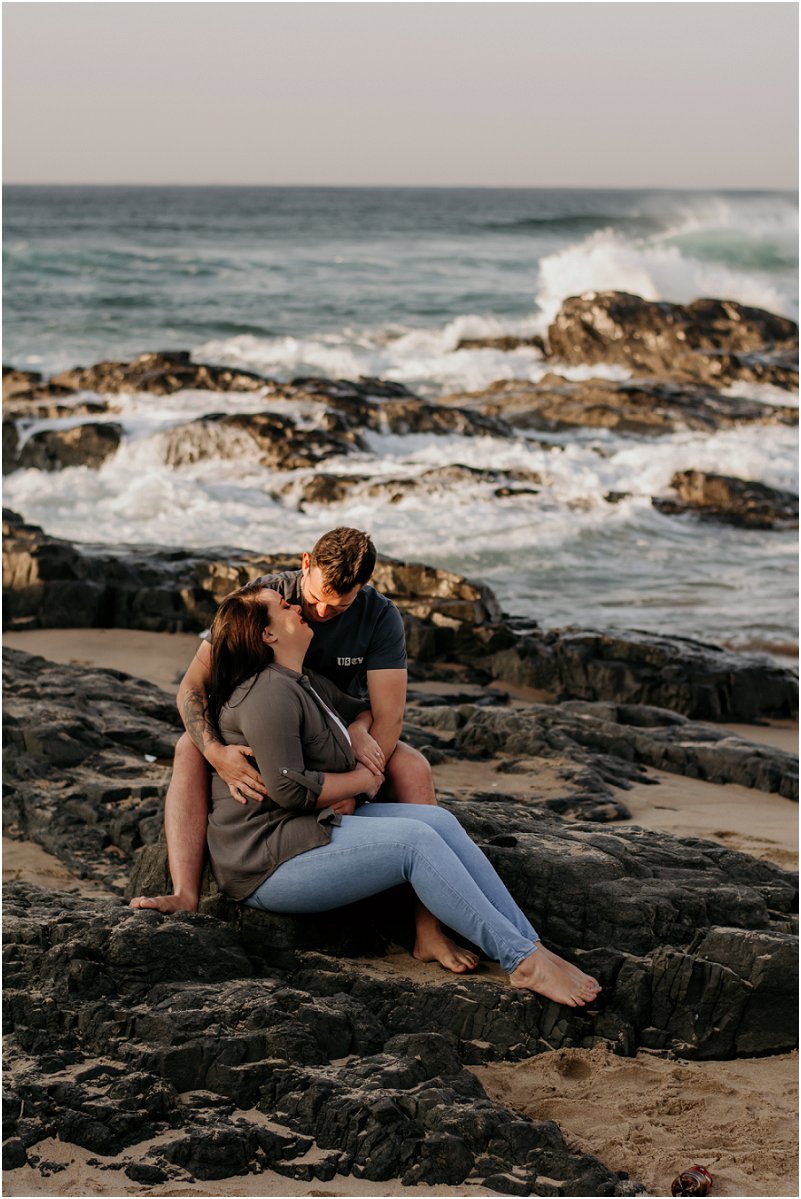 beach engagement photo shoot