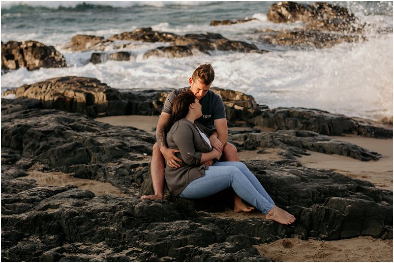 beach engagement photo shoot
