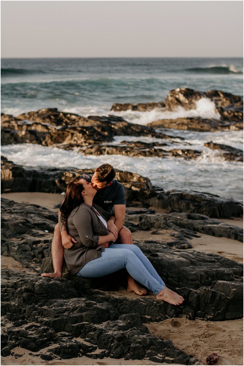 beach engagement photo shoot