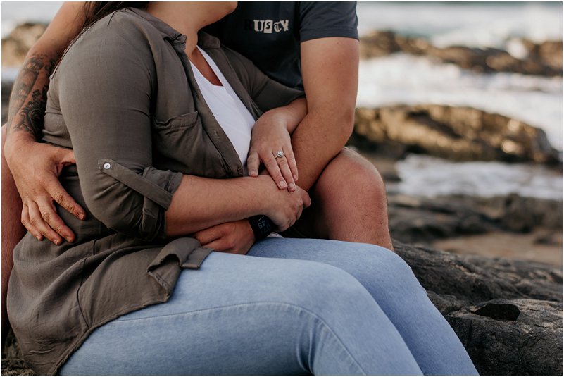 beach engagement photo shoot