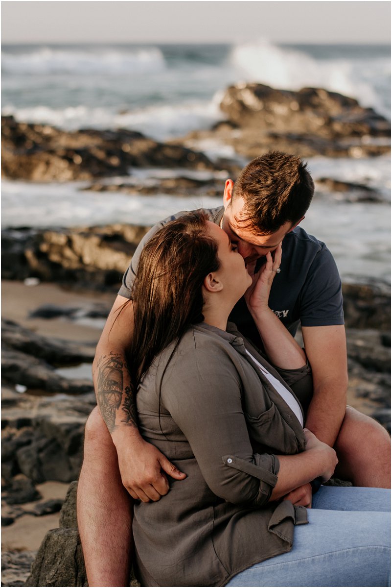 beach engagement photo shoot