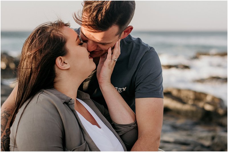 beach engagement photo shoot