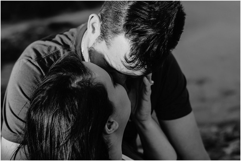 beach engagement photo shoot