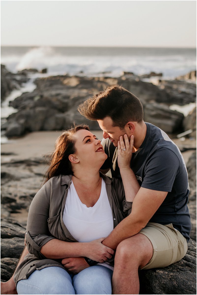 beach engagement photo shoot