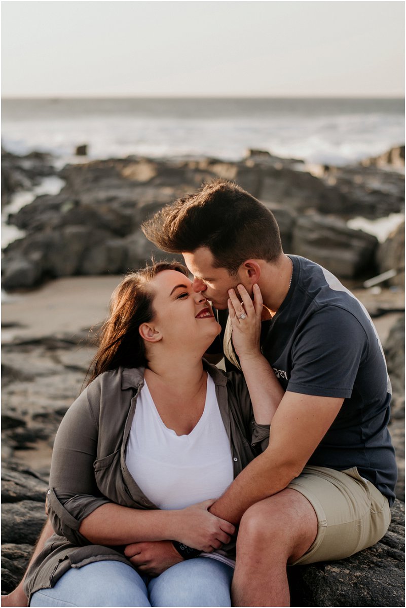 beach engagement photo shoot