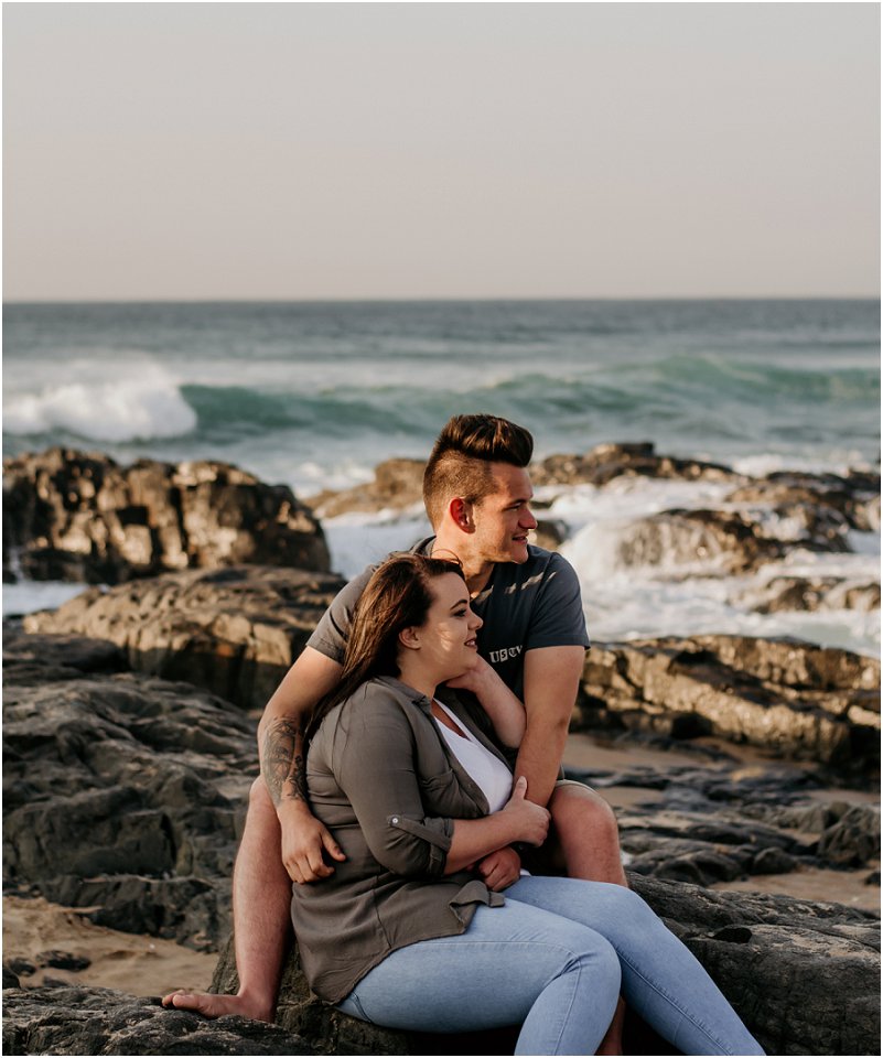 beach engagement photo shoot