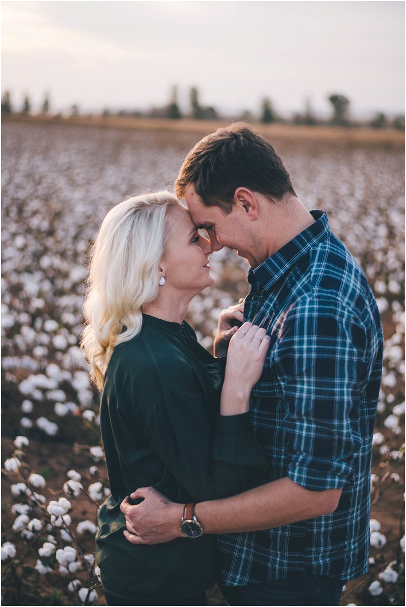 cotton field engagement pictures