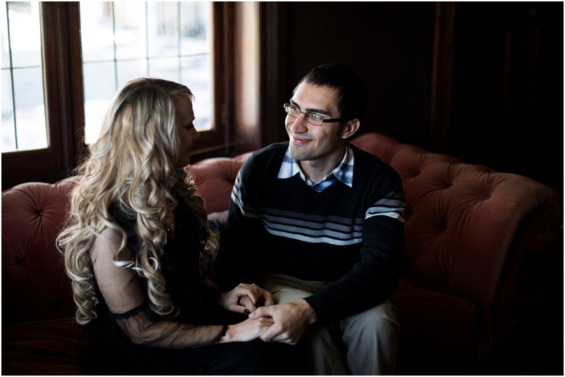 musical engagement photo shoot