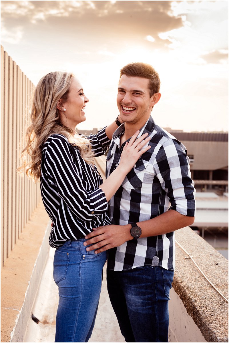 spontaneous engagement photo shoot