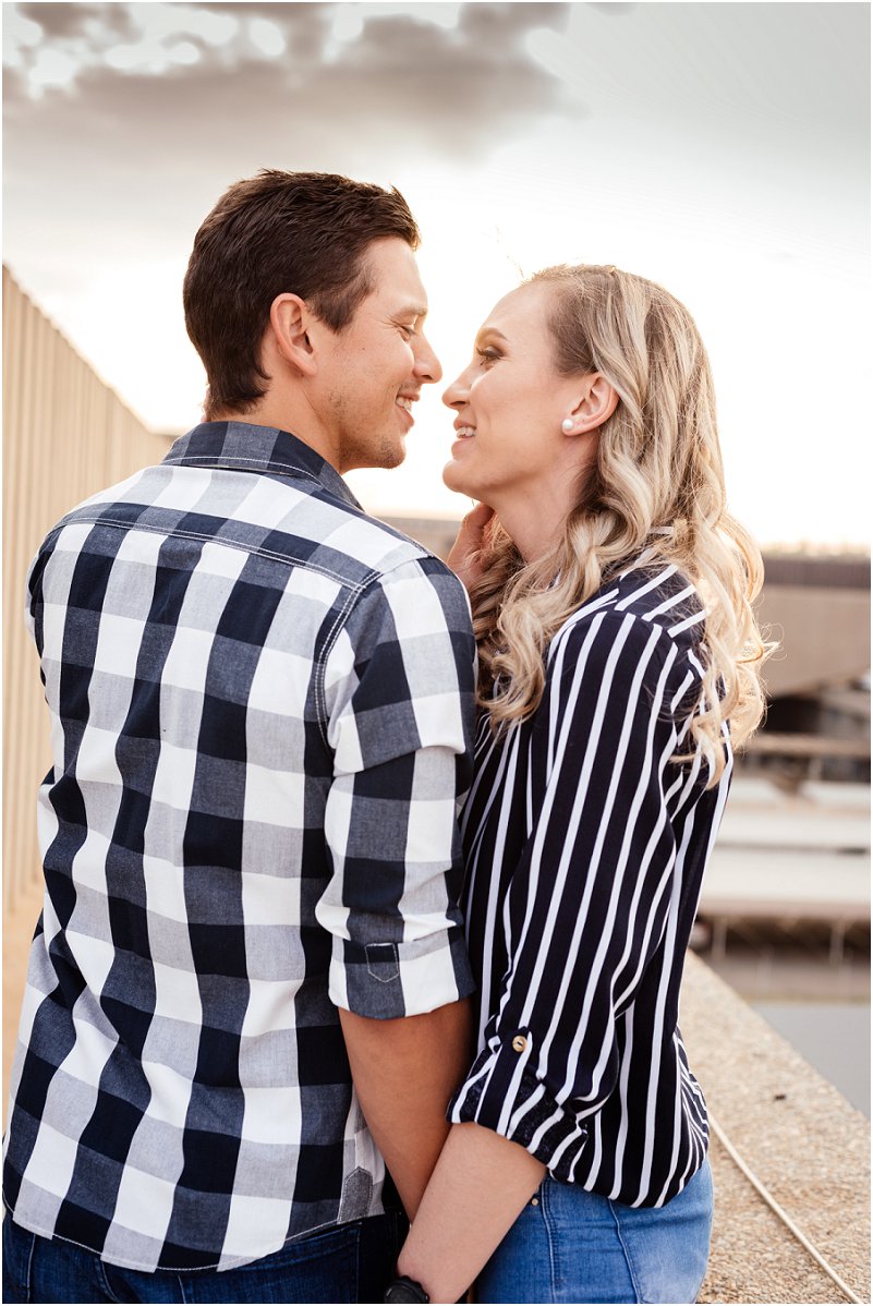 spontaneous engagement photo shoot