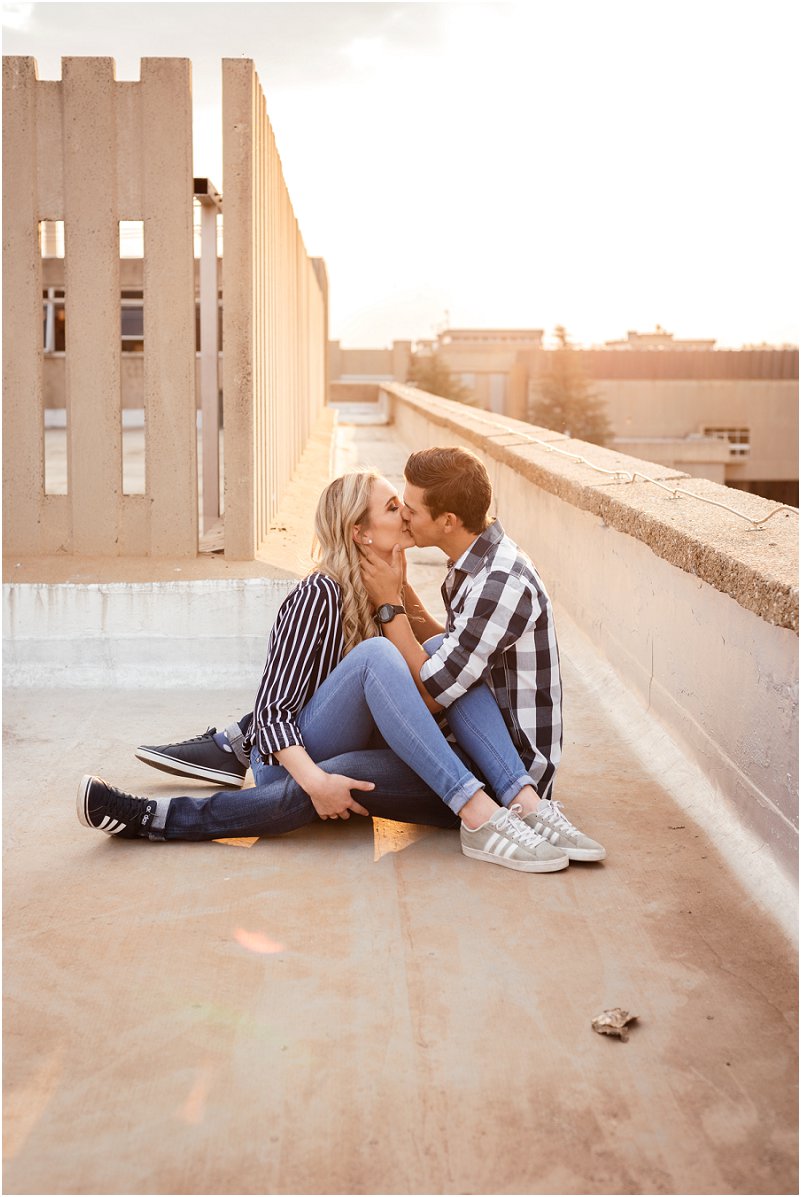 spontaneous engagement photo shoot