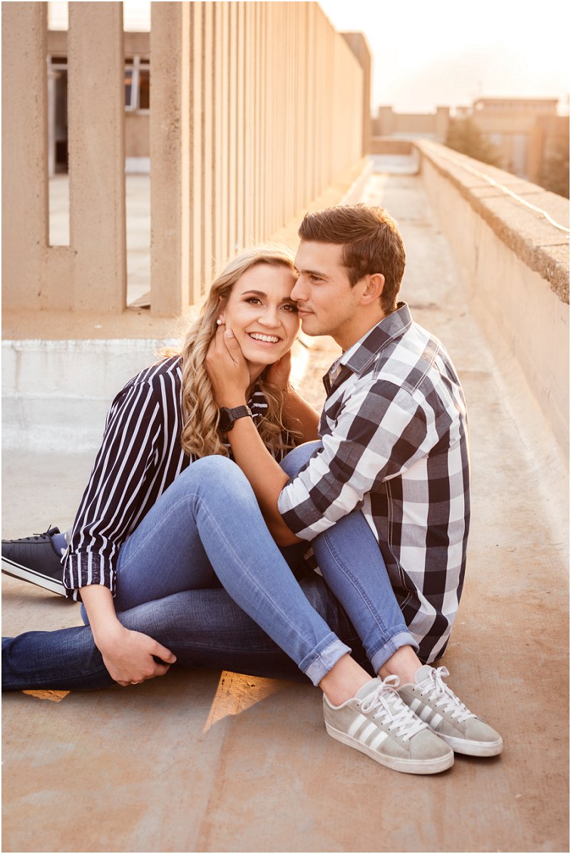 spontaneous engagement photo shoot