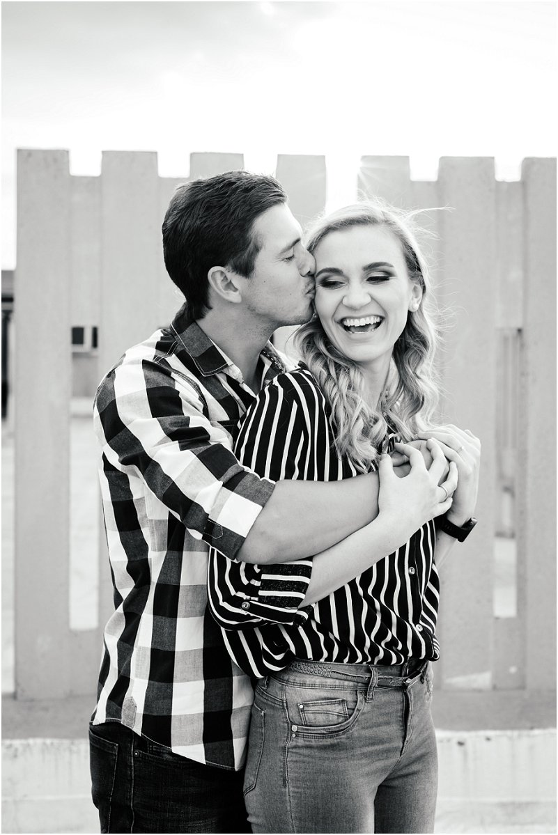 spontaneous engagement photo shoot