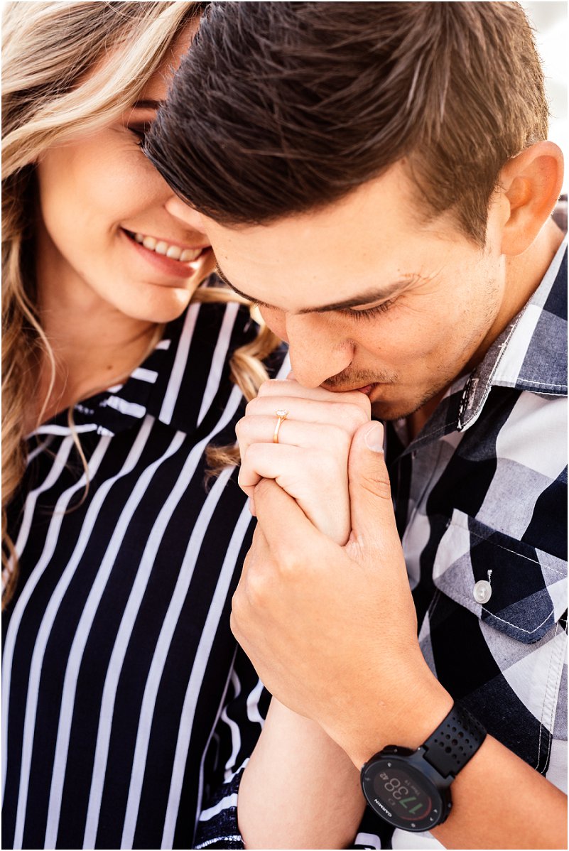 spontaneous engagement photo shoot