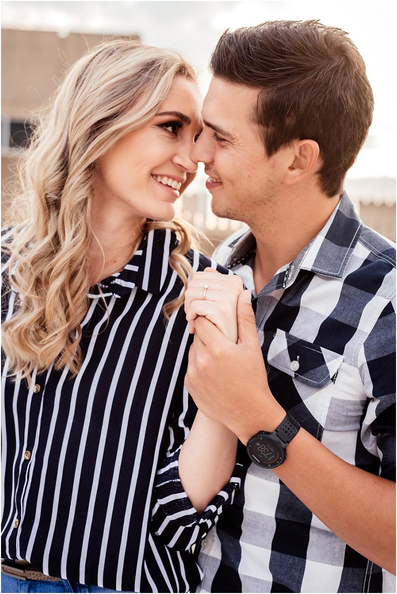 spontaneous engagement photo shoot