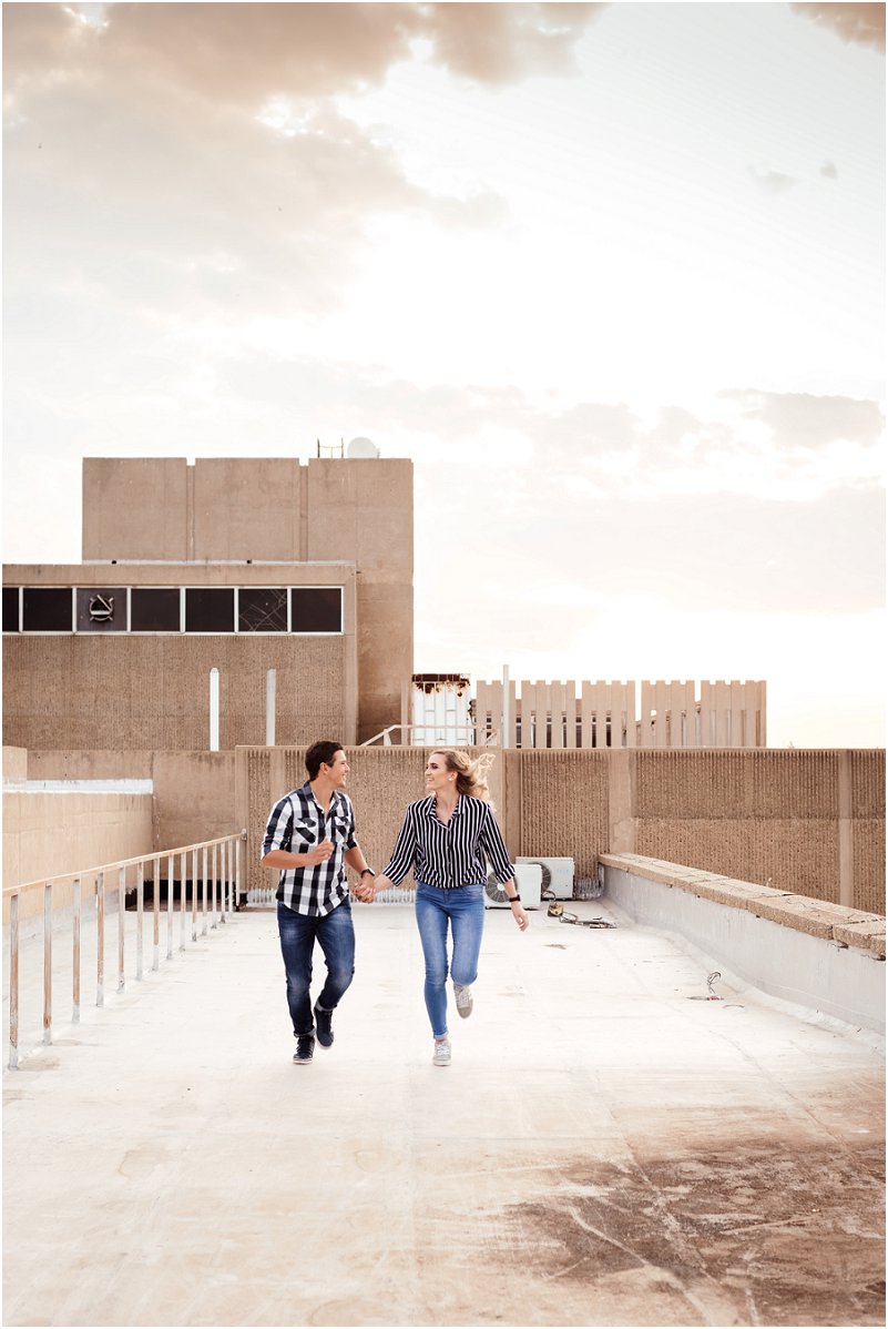 spontaneous engagement photo shoot