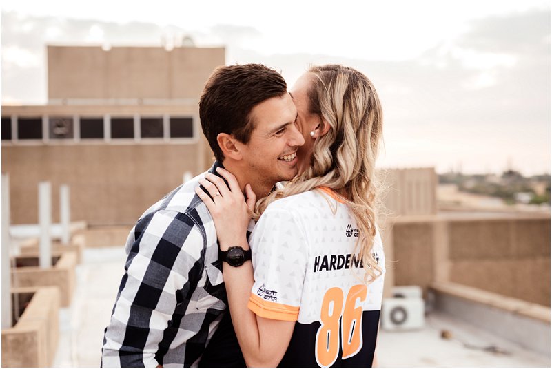 spontaneous engagement photo shoot