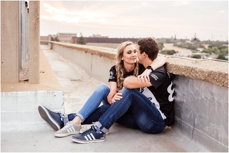 spontaneous engagement photo shoot