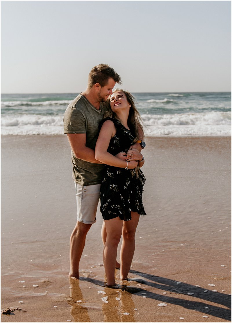verlowing fotosessie op die strand