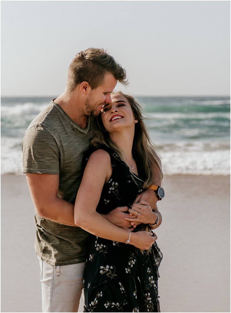 verlowing fotosessie op die strand