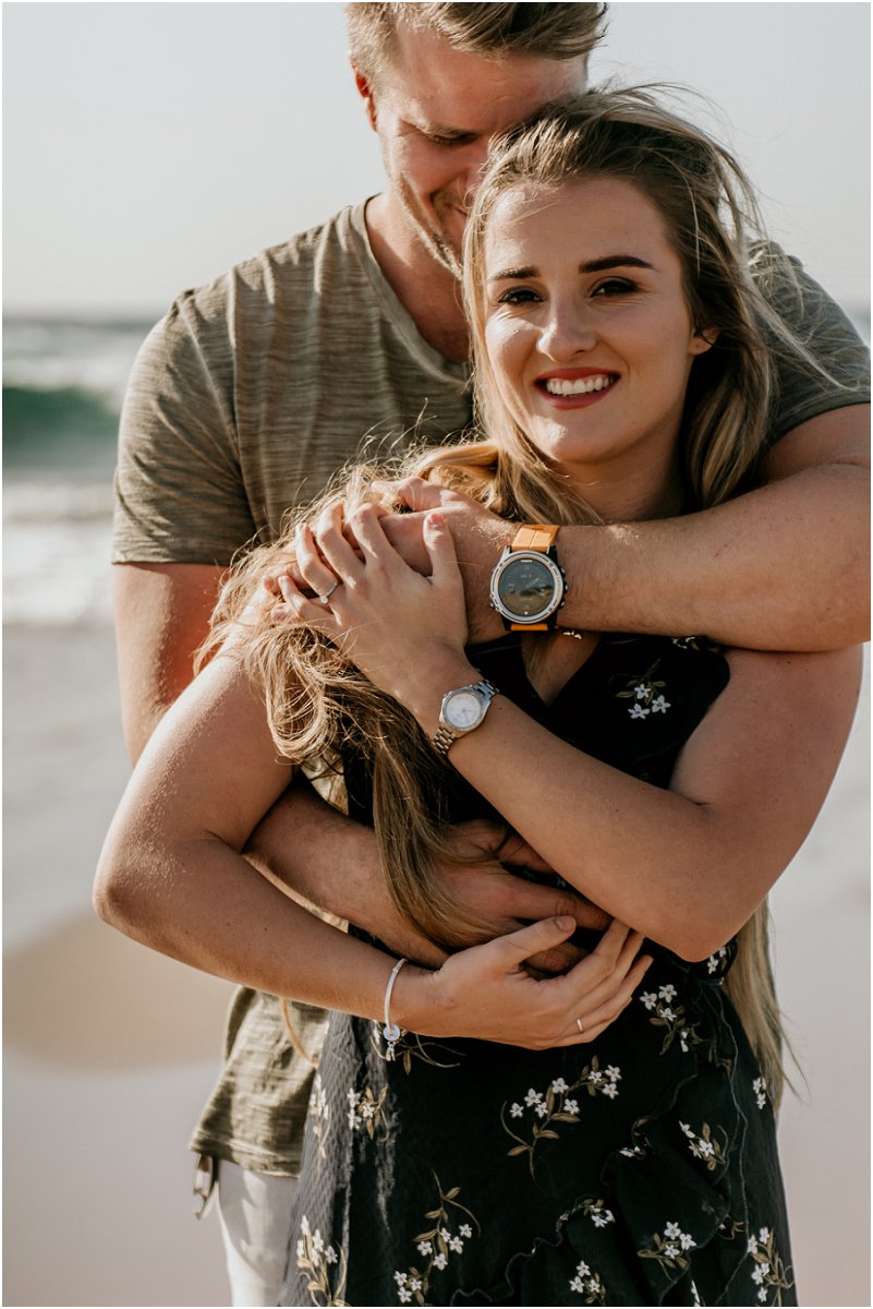 verlowing fotosessie op die strand