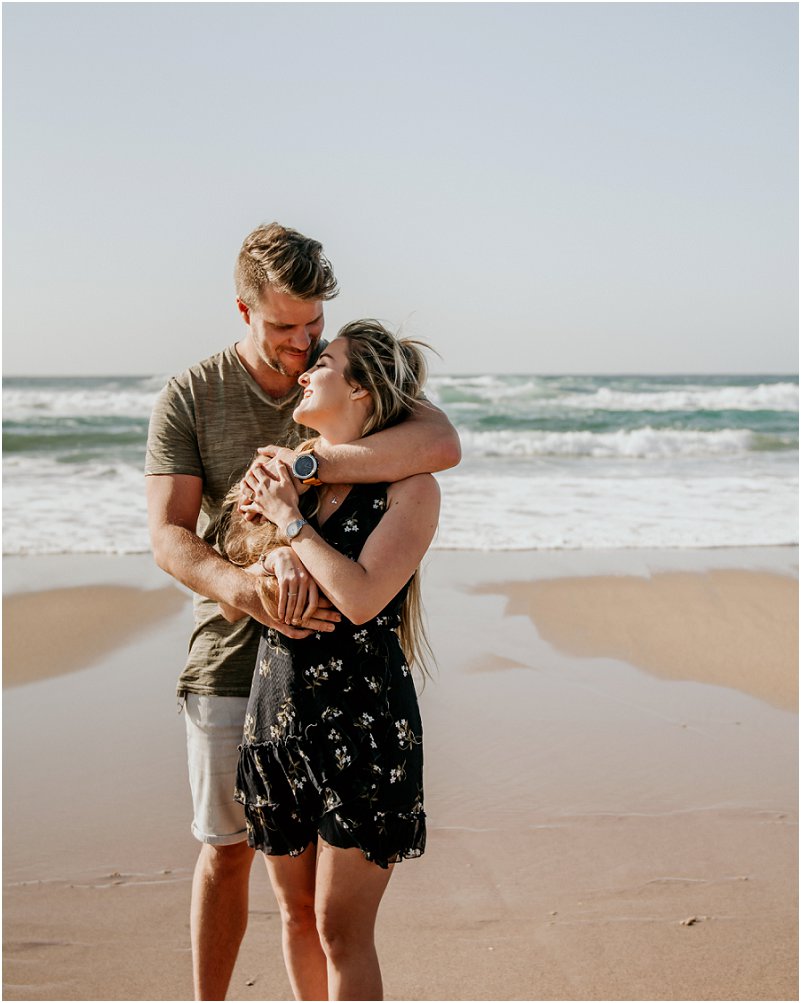 verlowing fotosessie op die strand