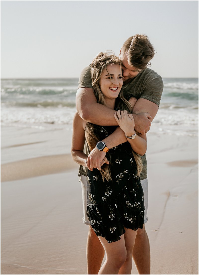 verlowing fotosessie op die strand