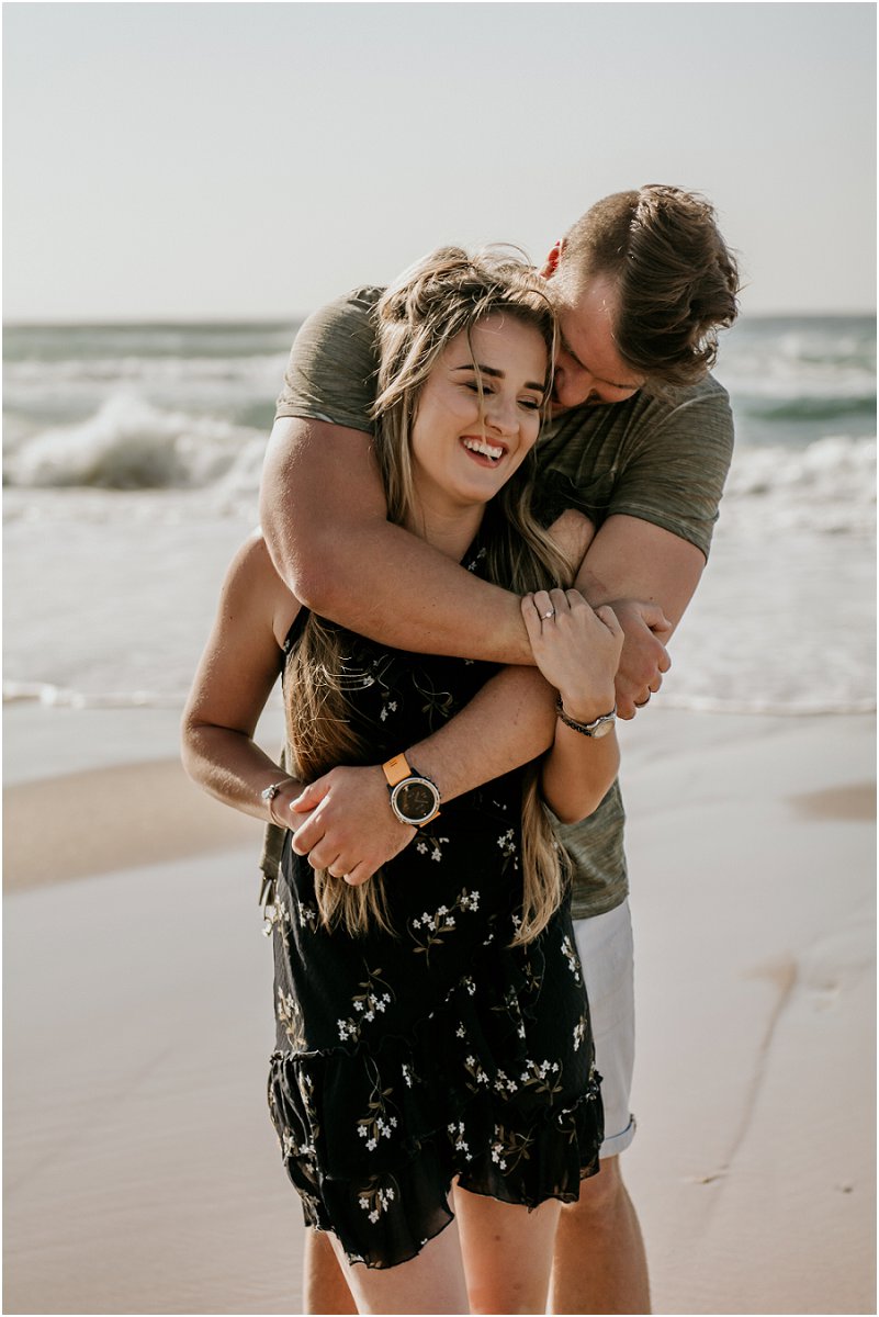 verlowing fotosessie op die strand