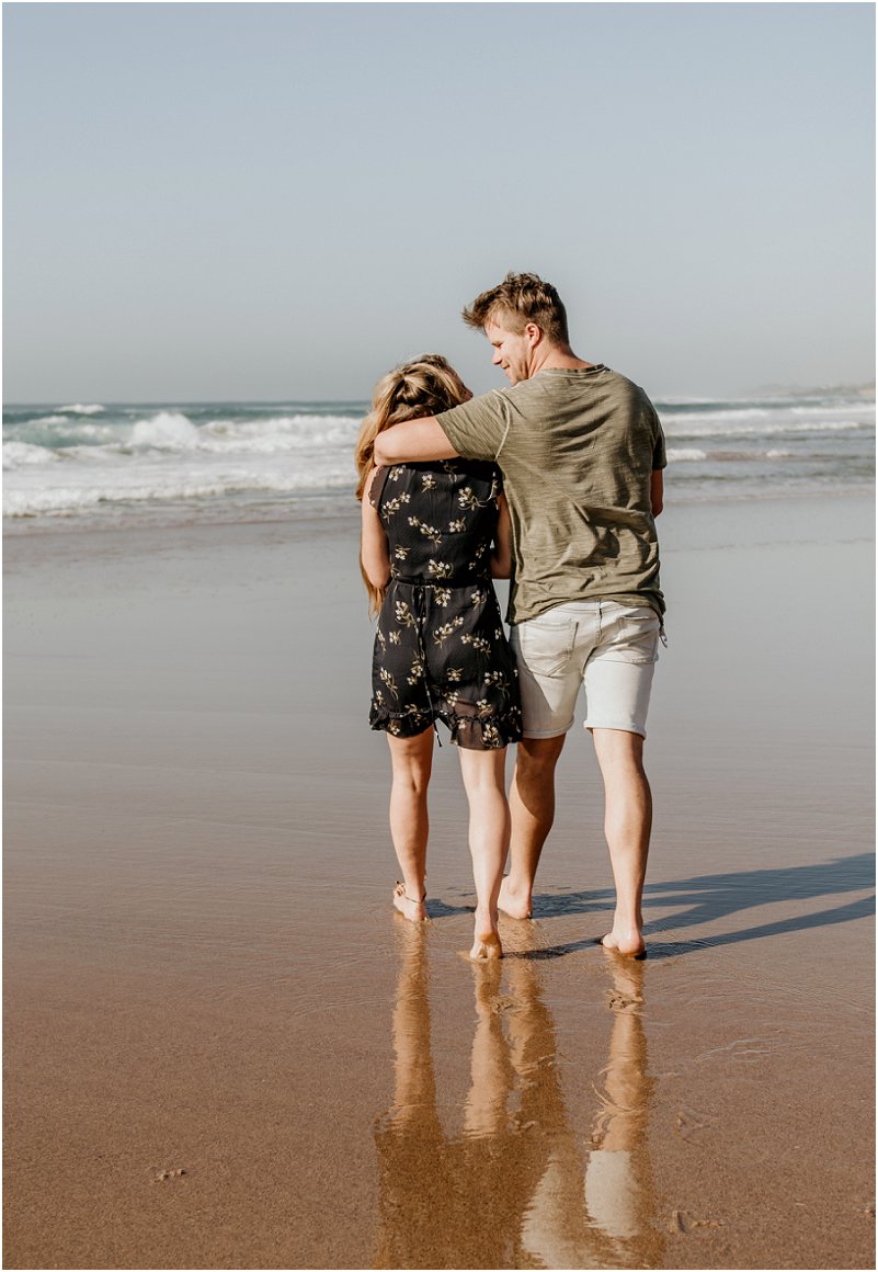 verlowing fotosessie op die strand