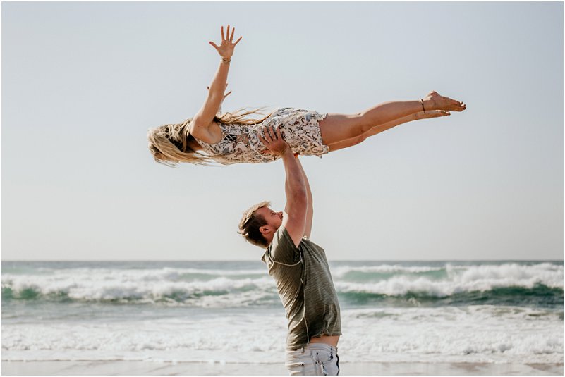 verlowing fotosessie op die strand