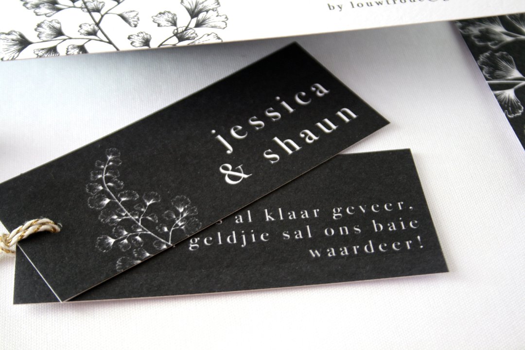 Black & White elegant wedding stationery