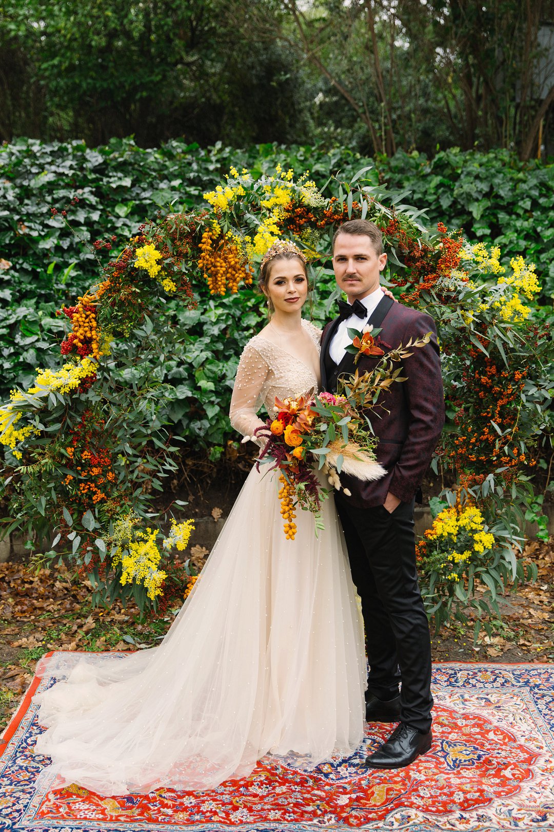 Intimate autumn wedding styled inspiration photo shoot