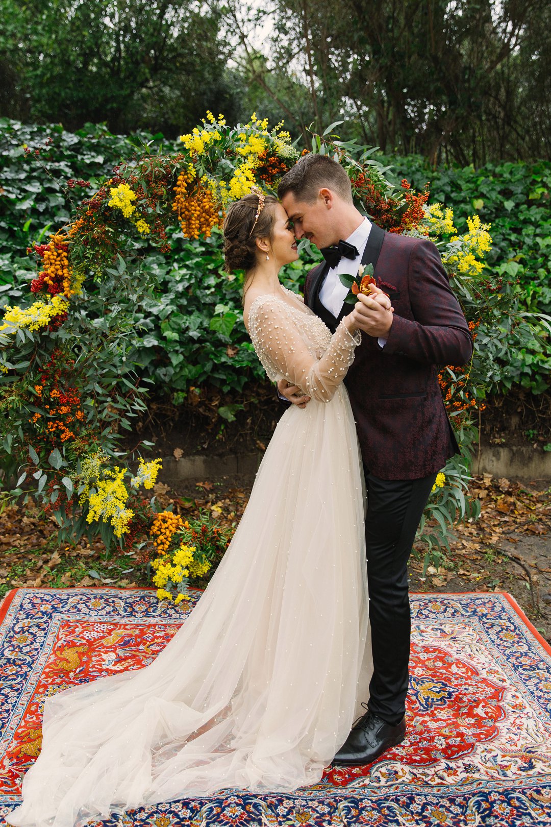 Intimate autumn wedding styled inspiration photo shoot