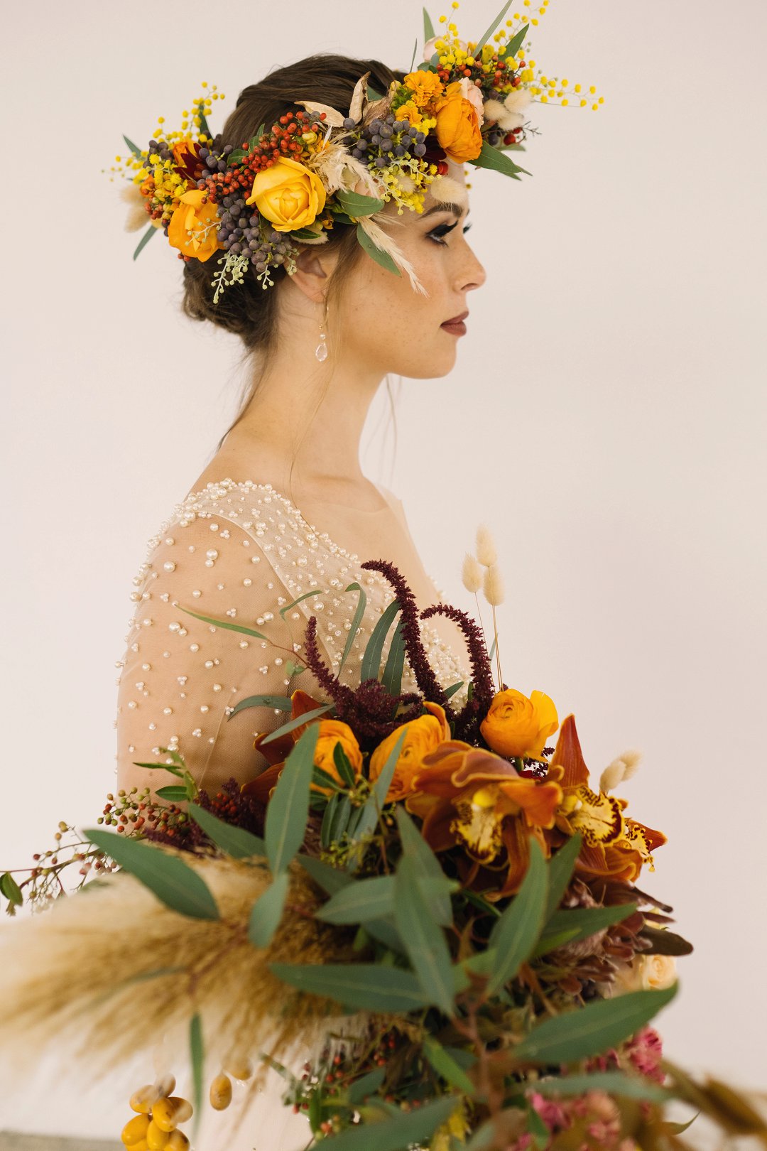 Intimate autumn wedding styled inspiration photo shoot