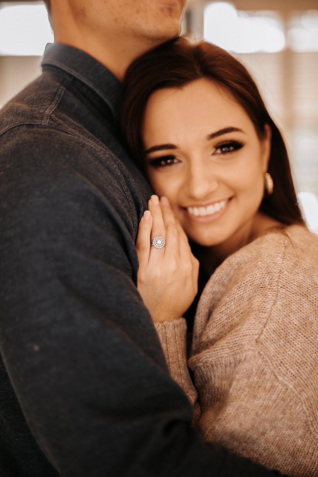 engagement photos at home