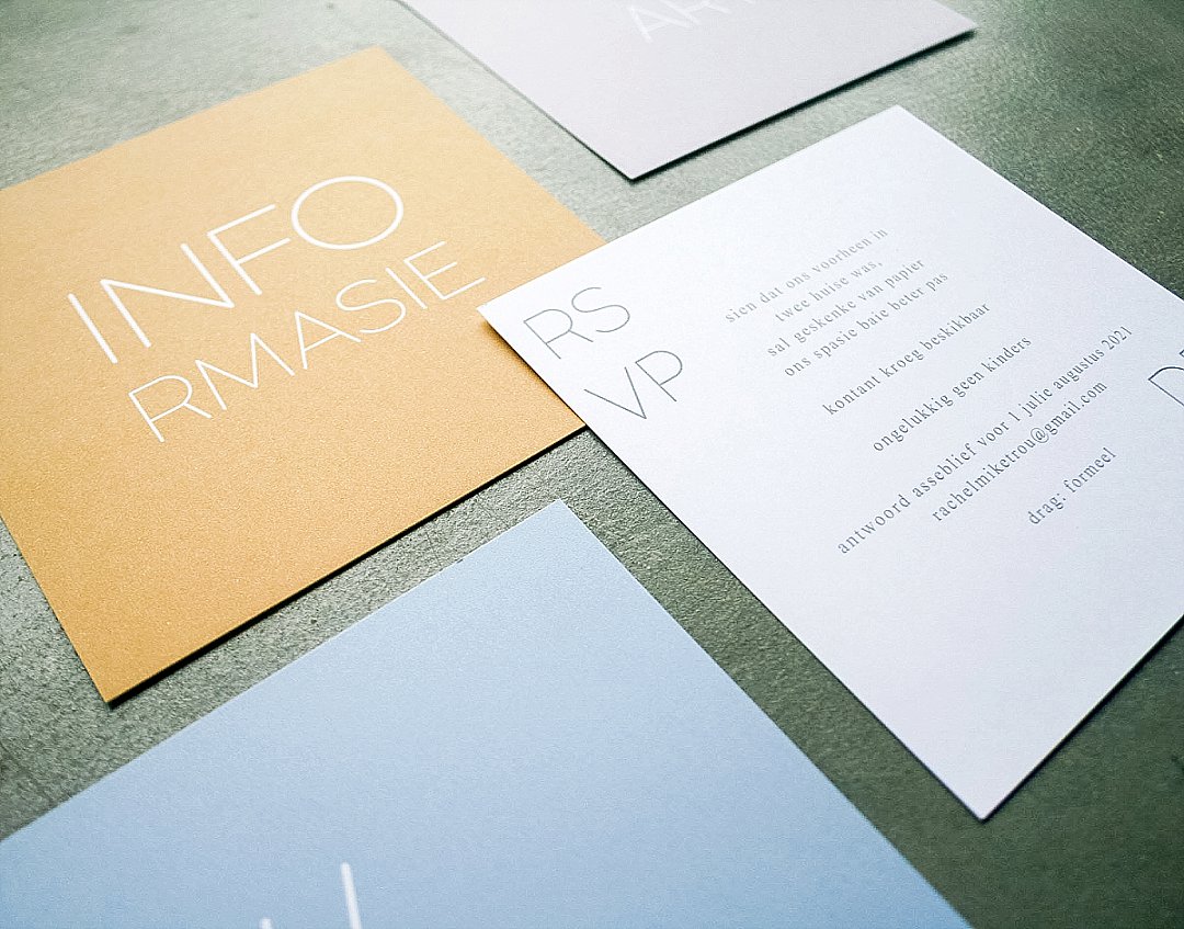 South African Stamp Inspired Wedding Stationery