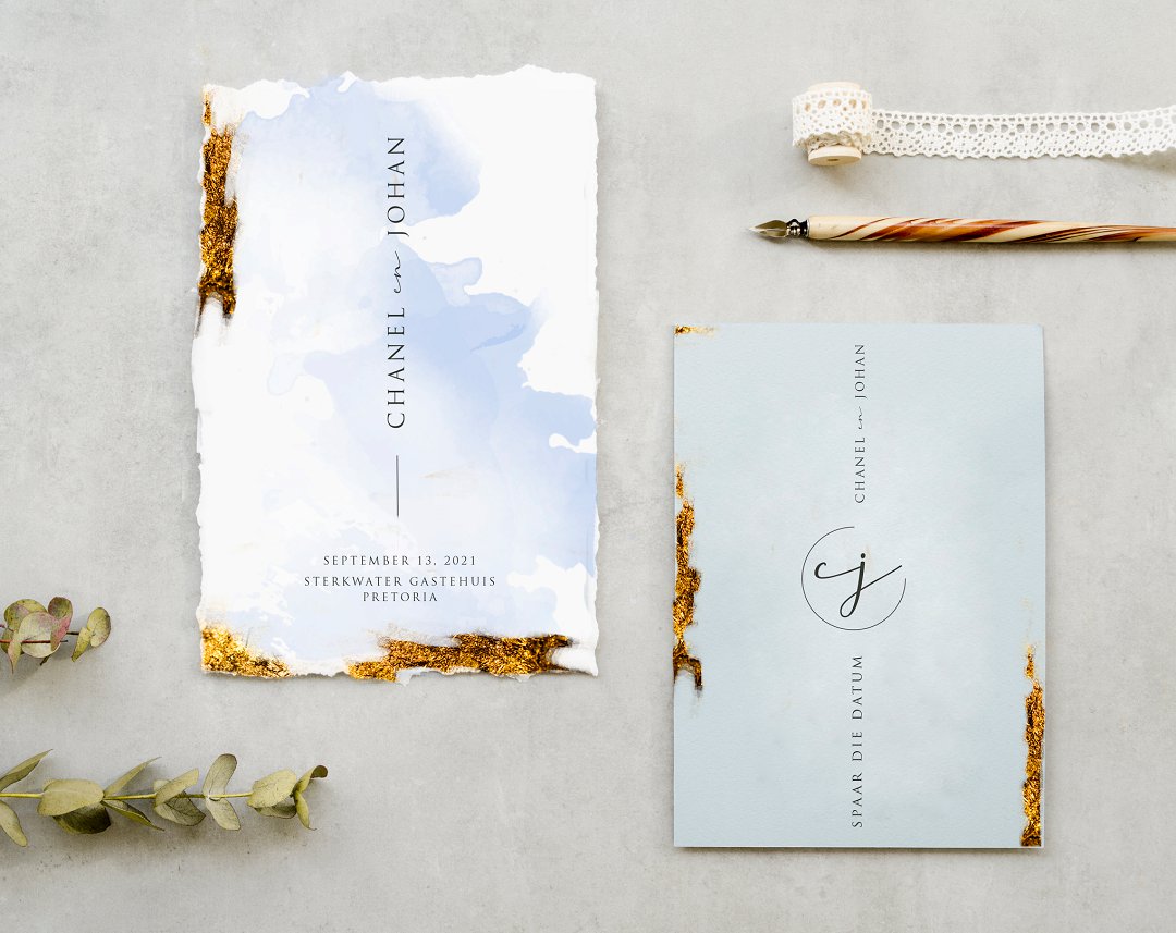 Modern Watercolor Inspired Wedding Stationery