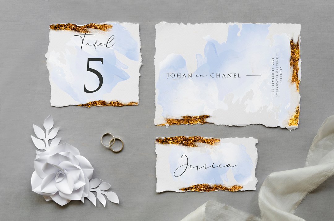 Modern Watercolor Inspired Wedding Stationery