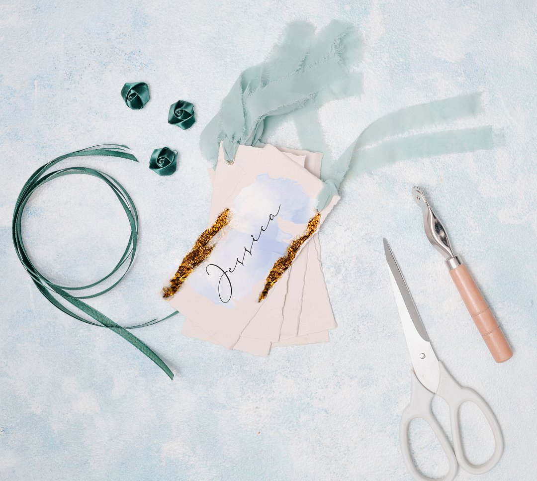 Modern Watercolor Inspired Wedding Stationery