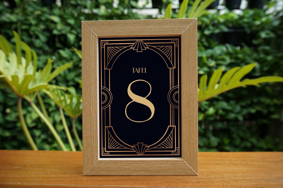 Art Deco inspired wedding stationery