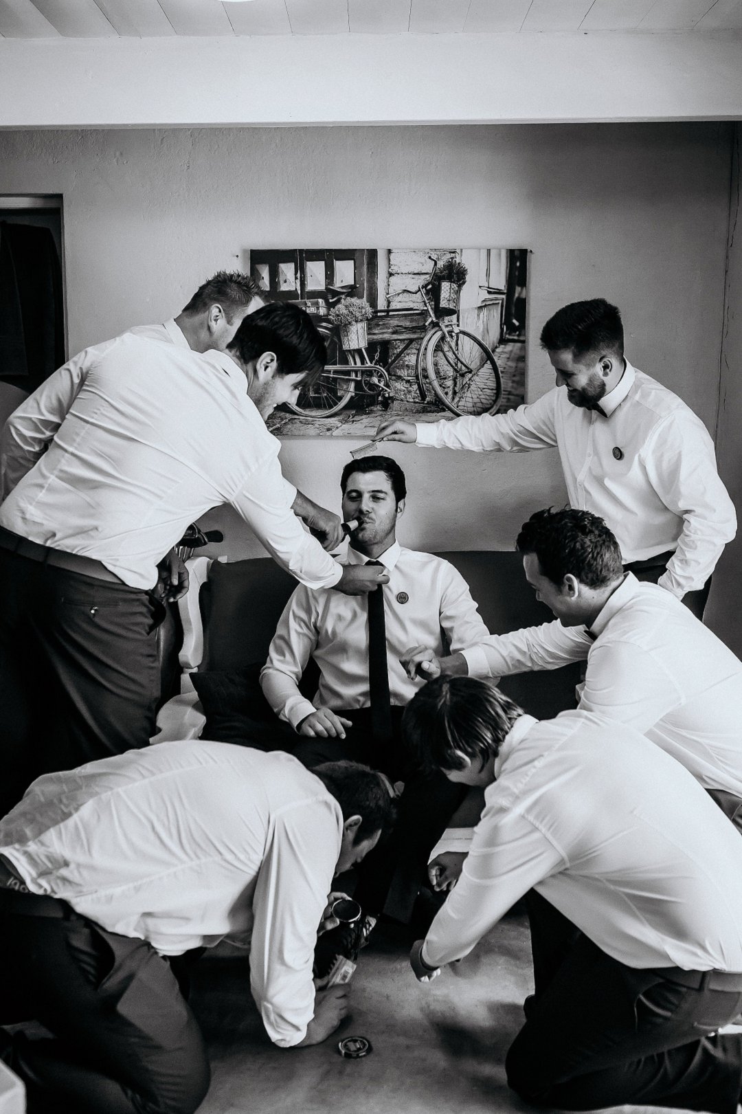 groom getting ready photos