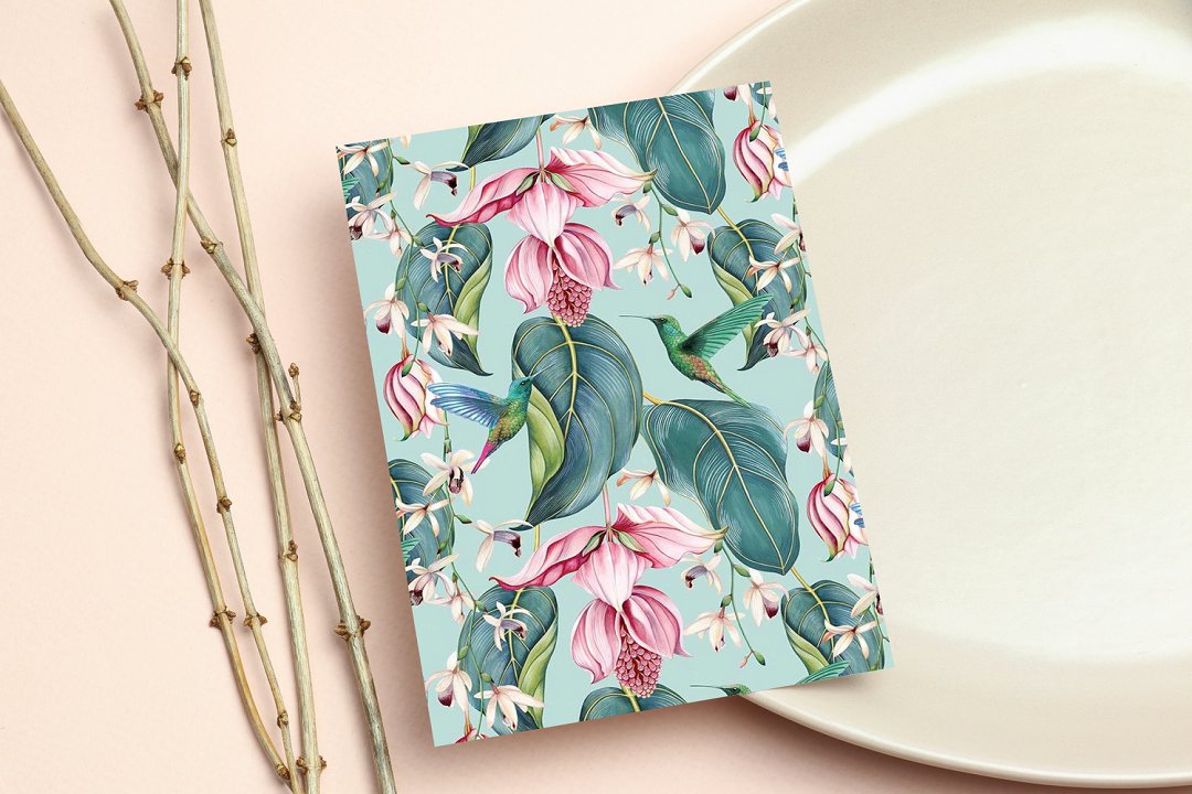 tropical luxury wedding stationery