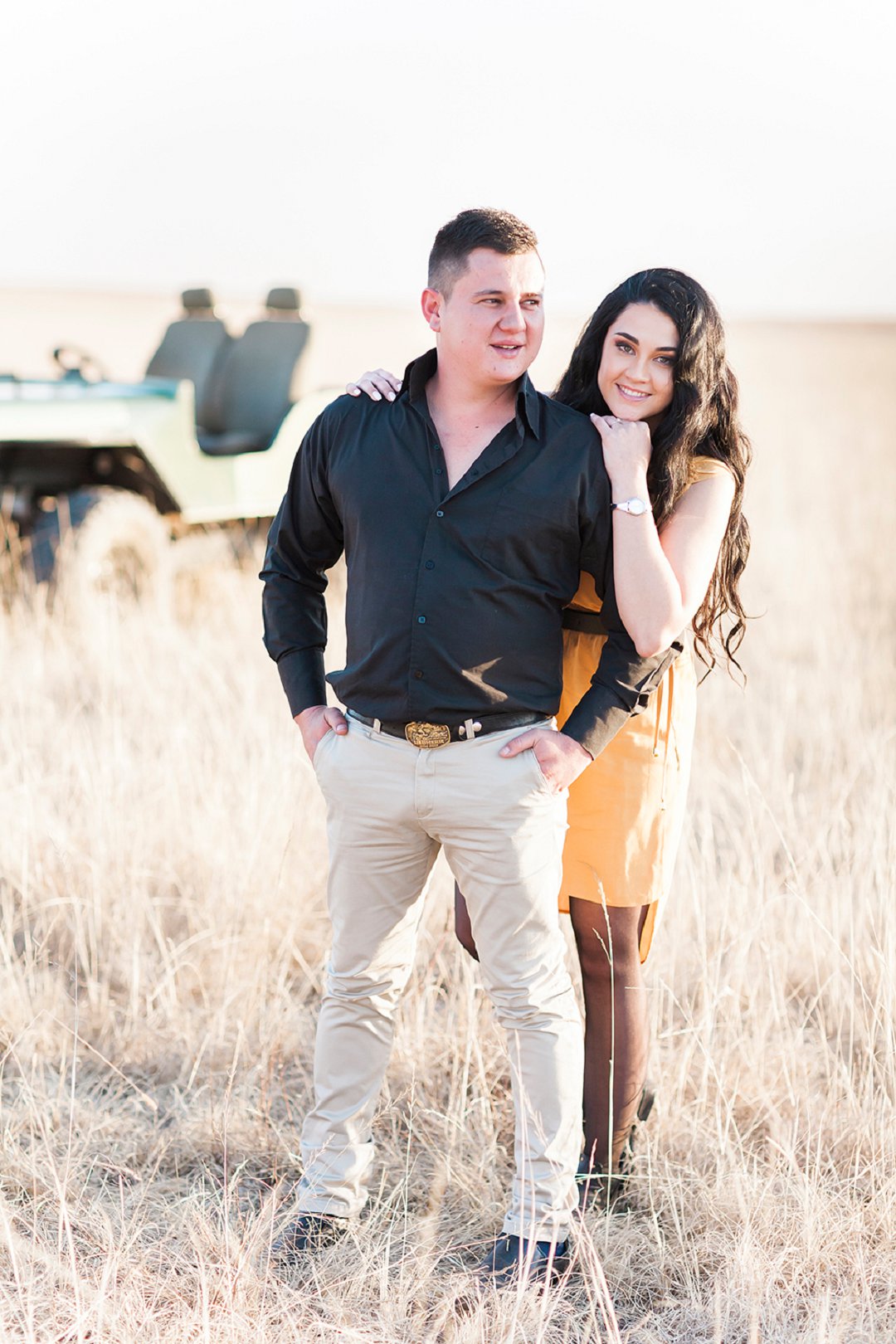 a safari themed engagement shoot